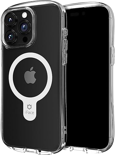 iFace Funda transparente compatible con iPhone 15 Pro Max, funda de agarre para teléfono celular probada contra caídas (compatible con MagSafe)