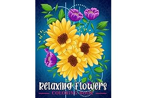 Relaxing Flowers: An Adult Coloring Book Oasis