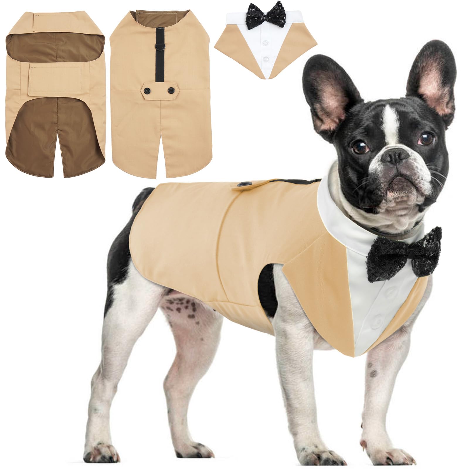 Papillon Per Cane LiebeDD | Smoking Formale Per Cani | Regolabile E Comodo | Per Natale, Matrimoni, Compleanni - Foto 4