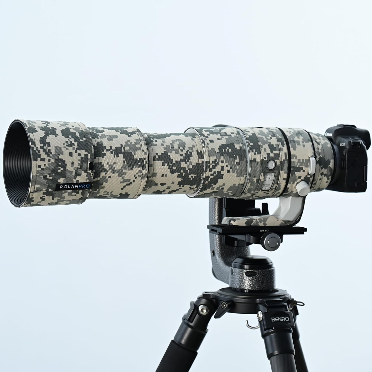 ROLANPRO Waterproof Lens Cover for Canon RF 200-800mm F6.3-9 is USM Camouflage Rain Cover-UCP Grey Digital Camouflage