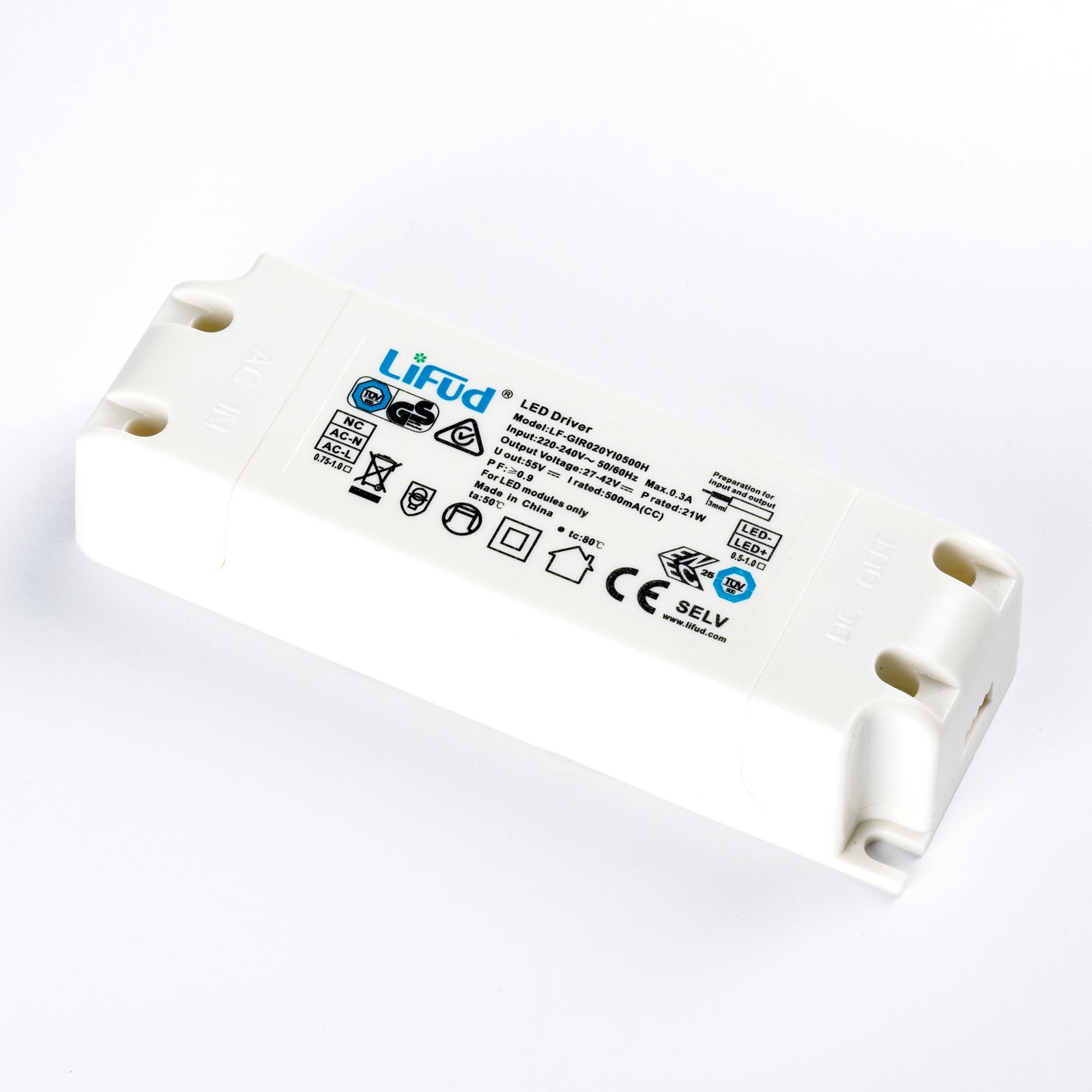 Pilote LED non variable 21W LIFUD avec boîtier électronique blanc compact - 2
