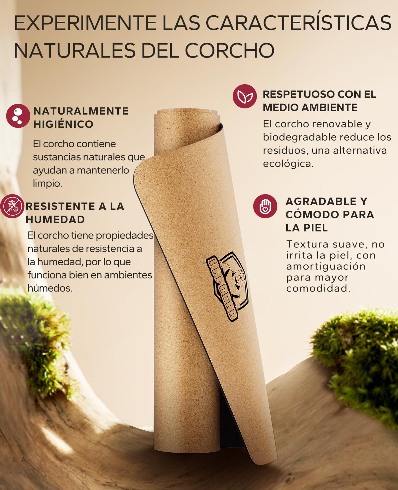 HAPBEAR Esterilla Yoga Grande 183X92cm/183x116cmX6mm, Duradera, Ecológica, Esterilla de Ejercicio Gruesa y Ancha para Entrenamientos en Casa, Yoga, Pilates, Estiramientos, Meditación