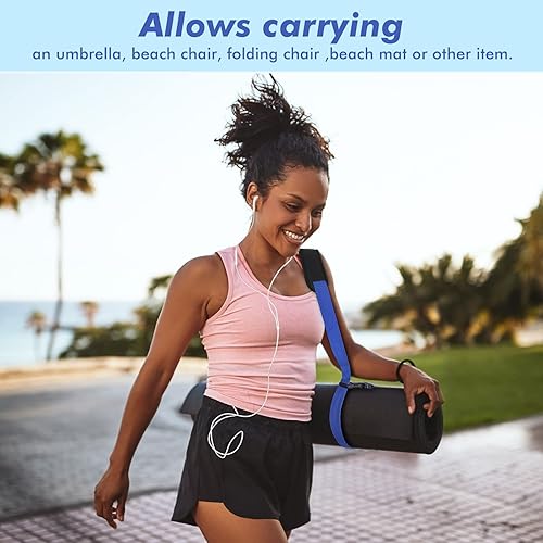 Miniatura 5 de 5 correas de transporte para silla plegable de playa, correas ajustables para silla de playa, correas de transporte para silla plegable, paraguas,