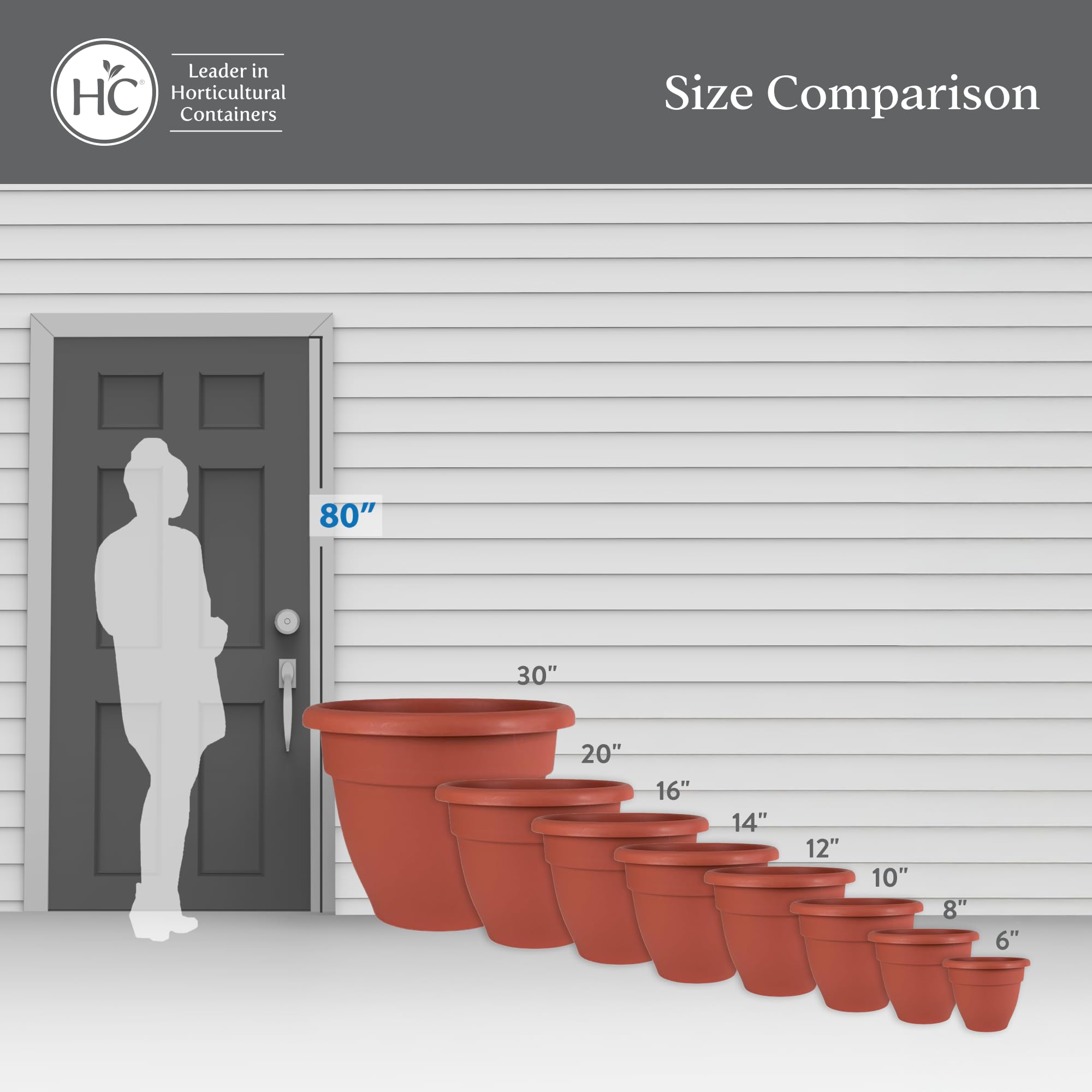The HC Companies Fioriere, bianco, 40,6 cm