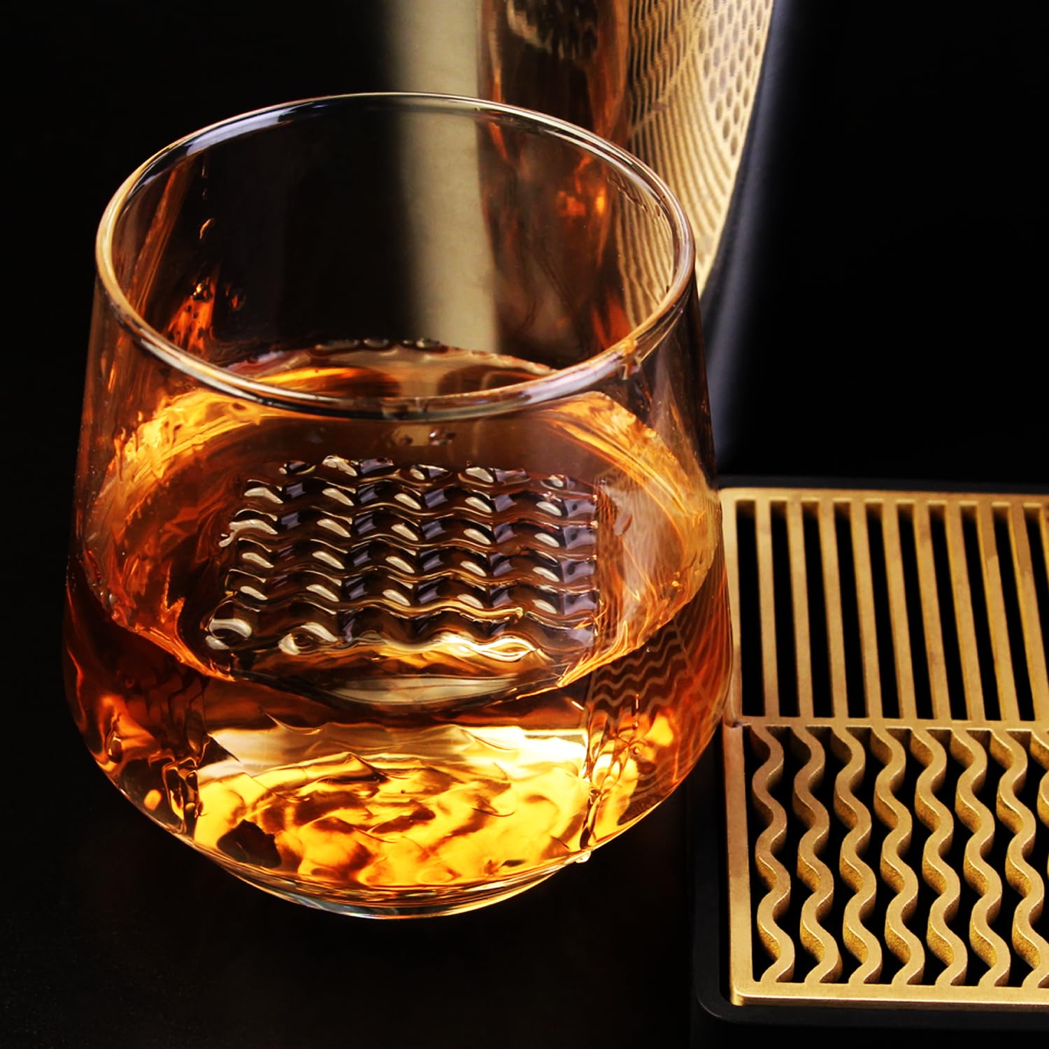 Eiswürfelform für Cocktails und Whiskey, Messing-Eiswürfel-Imprinter für klare Eiswürfel, Eispresse, moderne Eisformen, Stempel, B-Stil