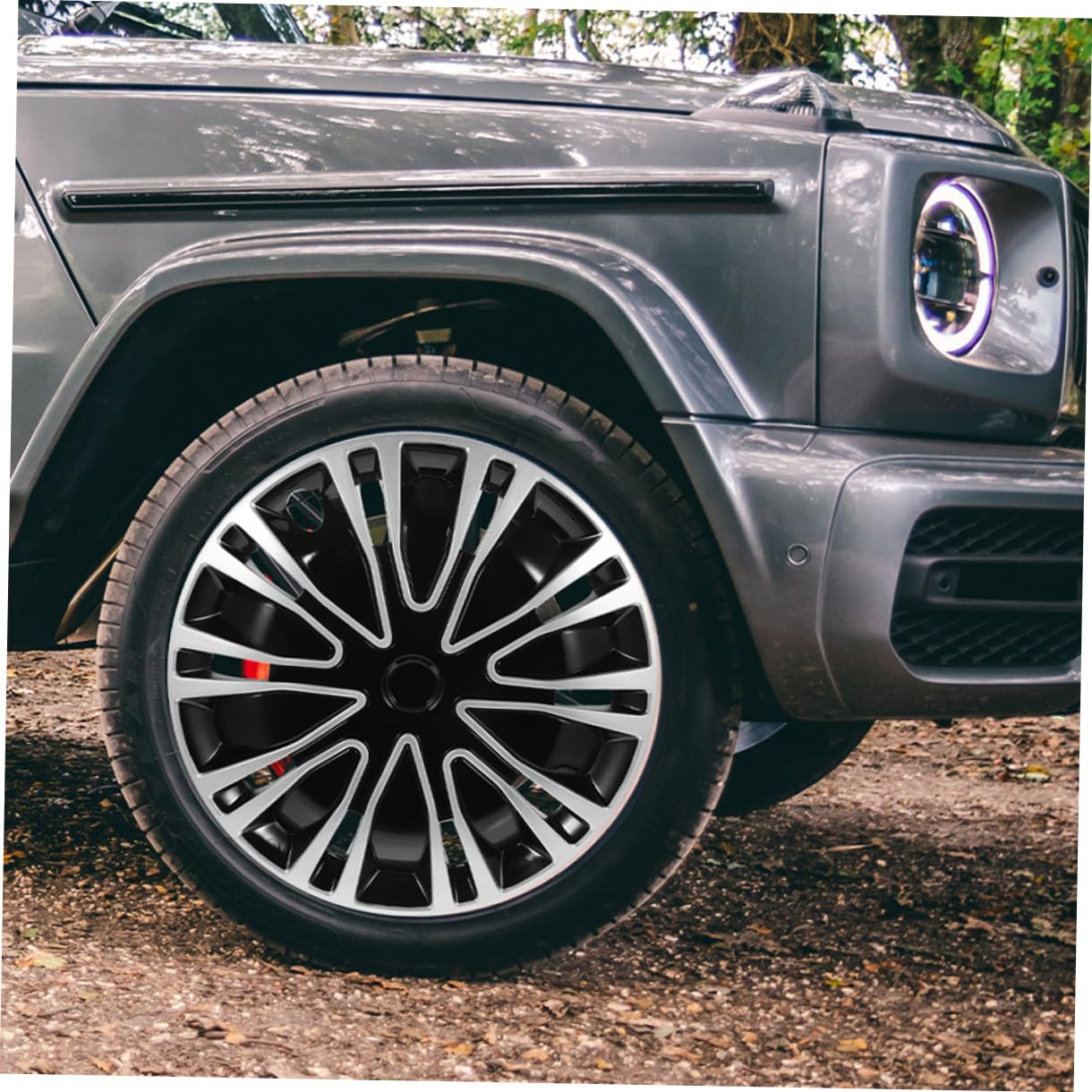 Coprimozzo 14 Pollici in PP Resistente per Auto Copricerchio Protezione Cerchione Installazione Rapida Accessorio Decorativo per Cerchi in Ferro Auto