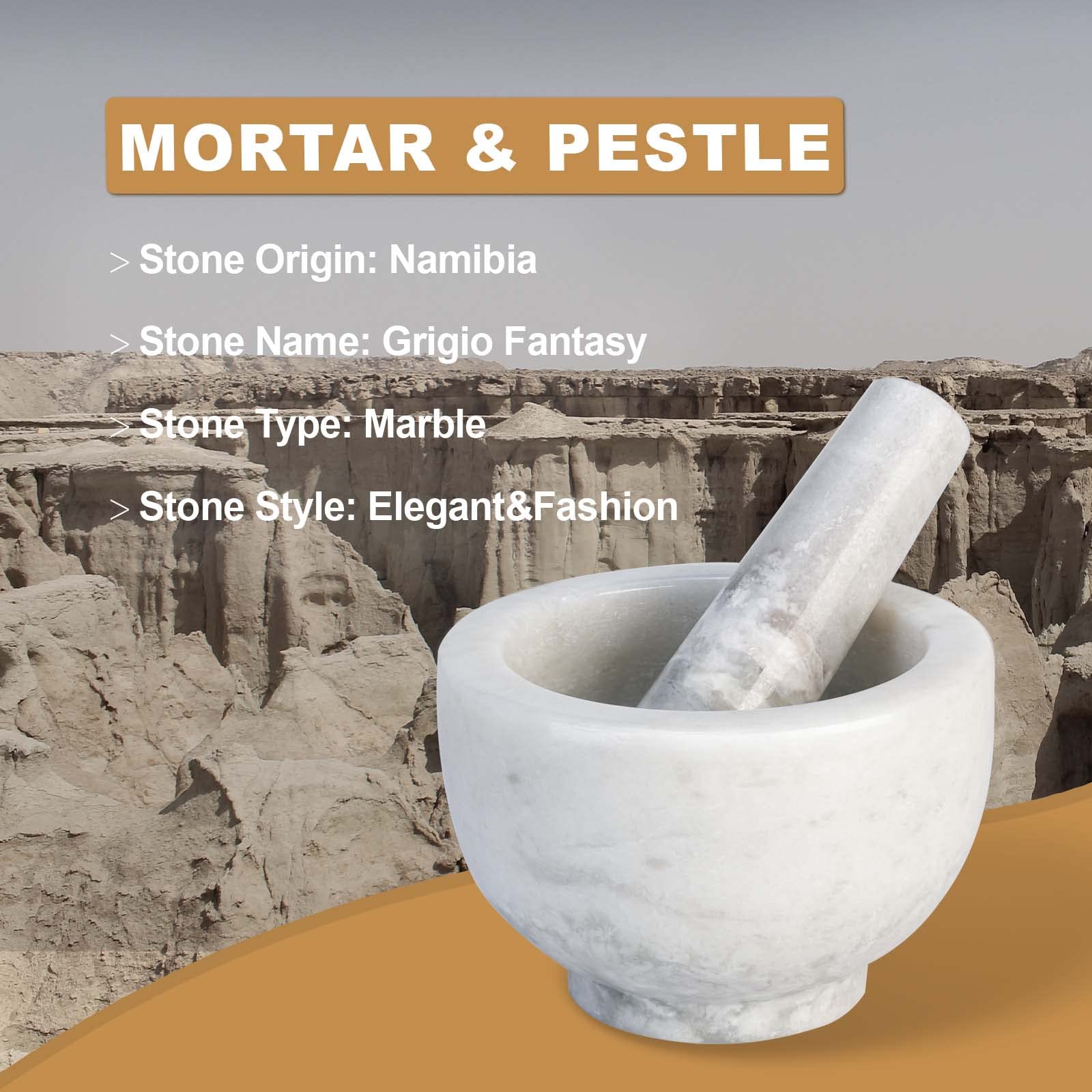 Koville Juego de mortero y pilón de mármol auténtico, molinillo de piedra africana de 5 pulgadas para cocina, molcajete, guacamole, salsa, trituradora de píldoras, especias, hierbas, ajo, nueces,