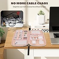 Vista 5 de Organizador de cables de viaje, Negro