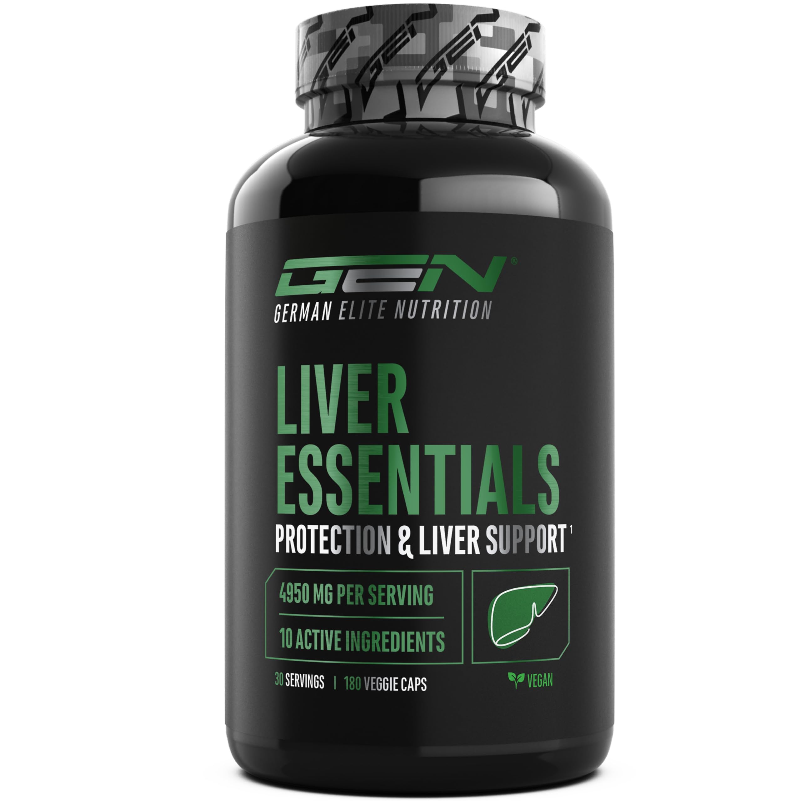 Liver Essentials 180 Capsules Complexe Foie Hautement Dosé avec Chardon Marie Choline NAC Artichaut Pissenlit Schizandra Gingembre Indol 3 Carbinol Desmodium Rutine Vegan