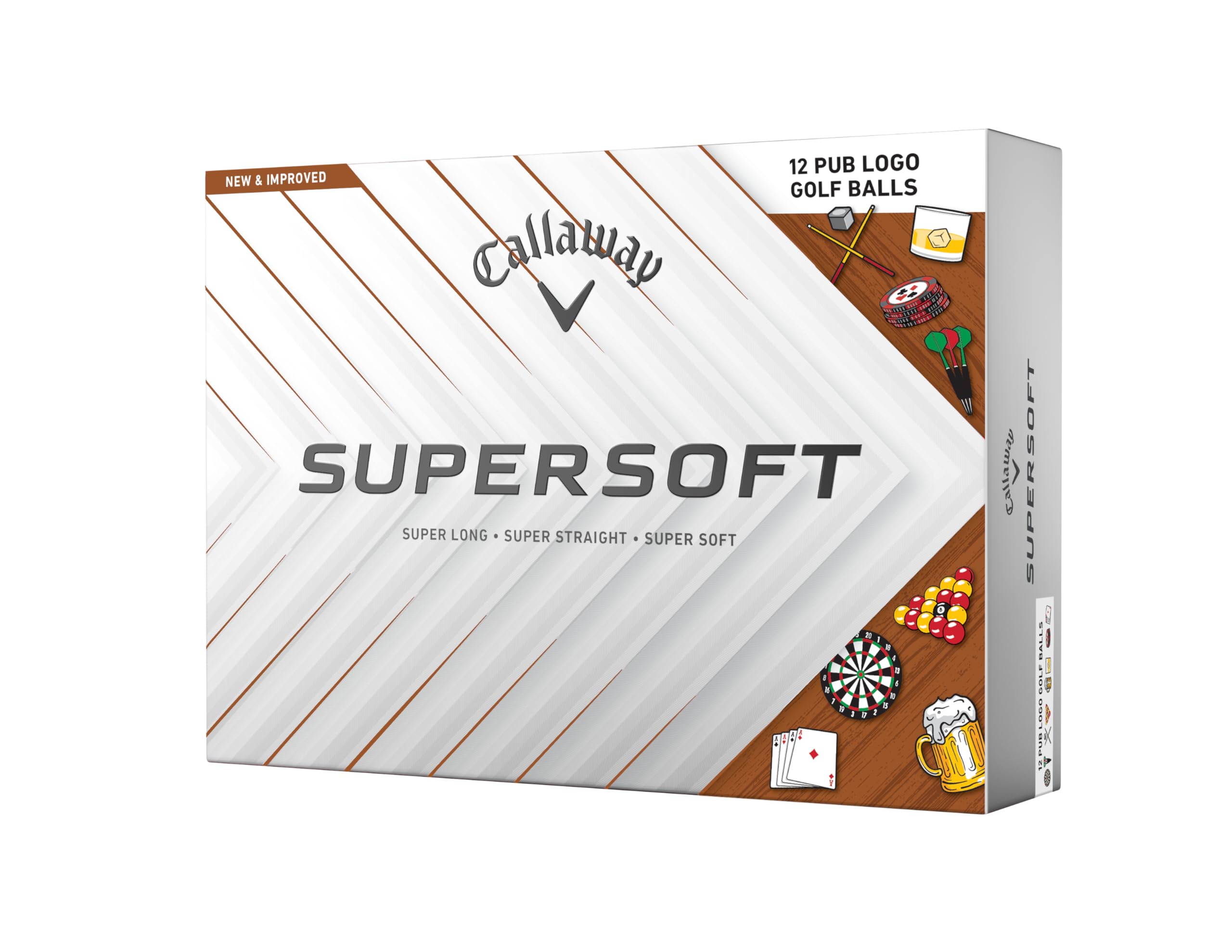 Callaway Golf Supersoft Pub Themed Decorated Golf Ball