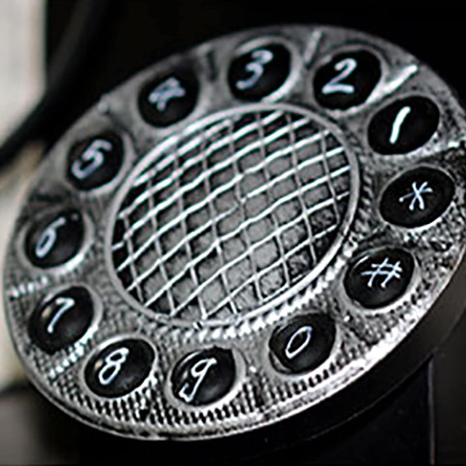 Retro Telephone Model Rotary Dialing Telephone Decorating Wired Corded Landline Phone,Balck