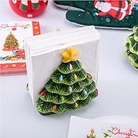 Vista 5 de Servilletero de árbol de Navidad - Diseño de cerámica pintado a mano