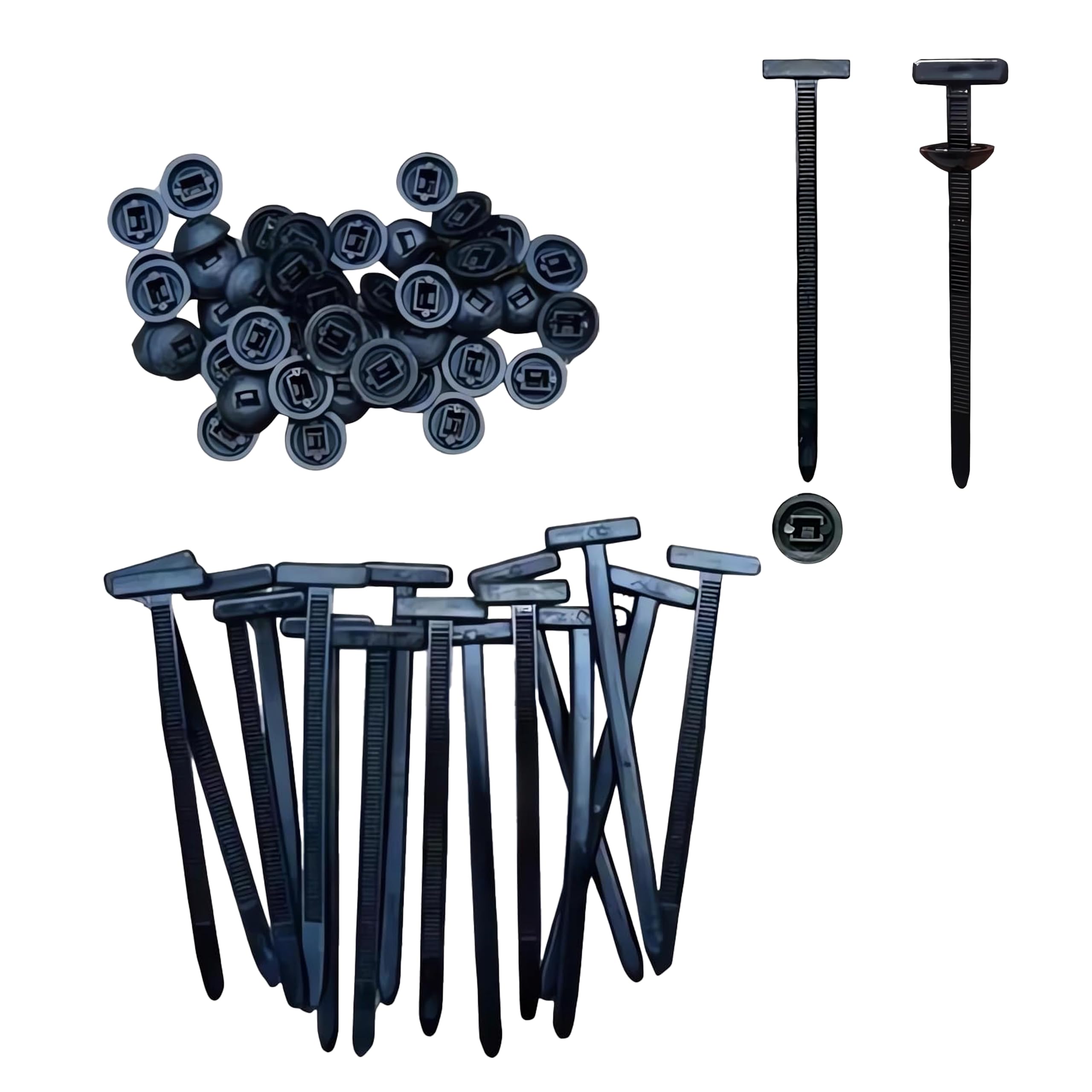 Juego De 50 Bridas De Nylon Con Hebillas - Para Organizar Cables En Coche, Garaje O Casa