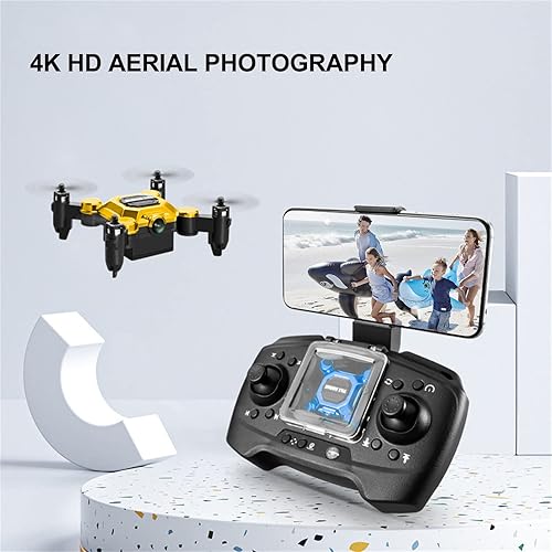Miniatura 5 de Gold Plus Drone 4K Cámara 2.4G Wifi Fpv Drone para principiantes Flip Drone para niños con despegue y aterrizaje Altitude Hold App Con