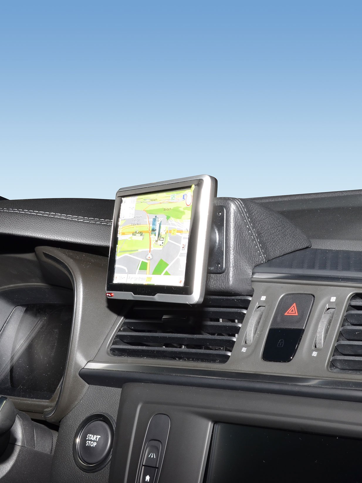 KUDA Uchwyt na telefon komórkowy pasujący do Renault Kadjar od 2015 roku – konsola telefoniczna do smartfonów, telefonów komórkowych, nawigacji i wielu innych – konsola ze sztucznej skóry, czarna,