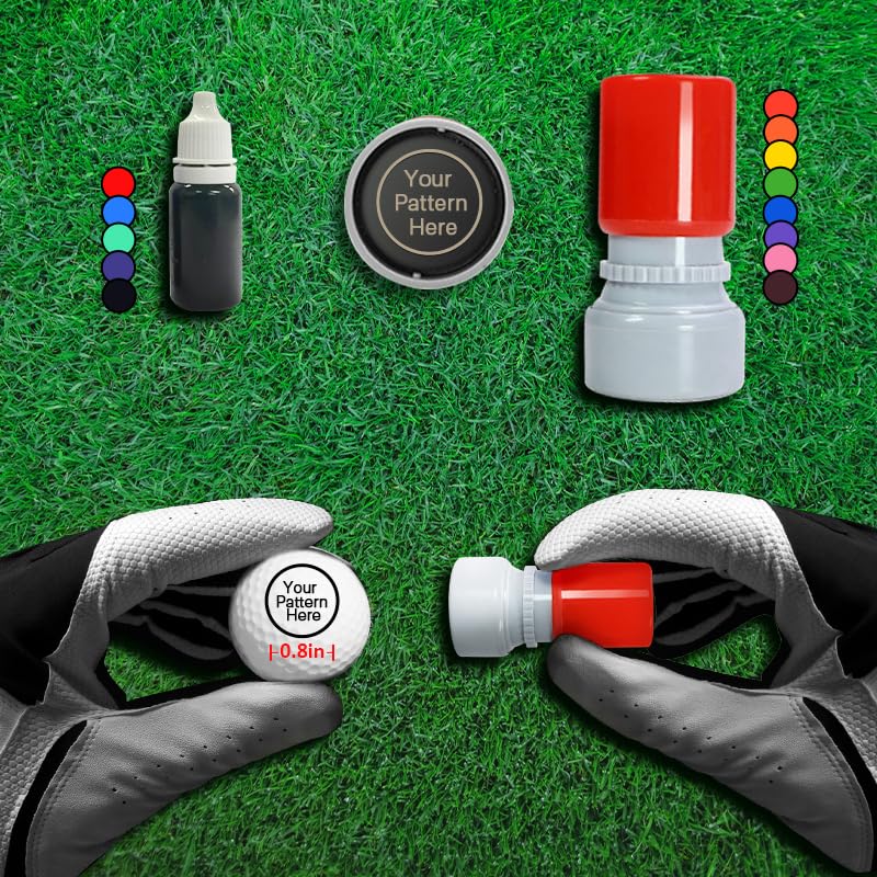 HDSD Custom Golf Ball Stamp with Long-Lasting Quick Drying Ink-Convenient Golf Accessories for Men-Particular Personalized Golf Ball Marker Gifts