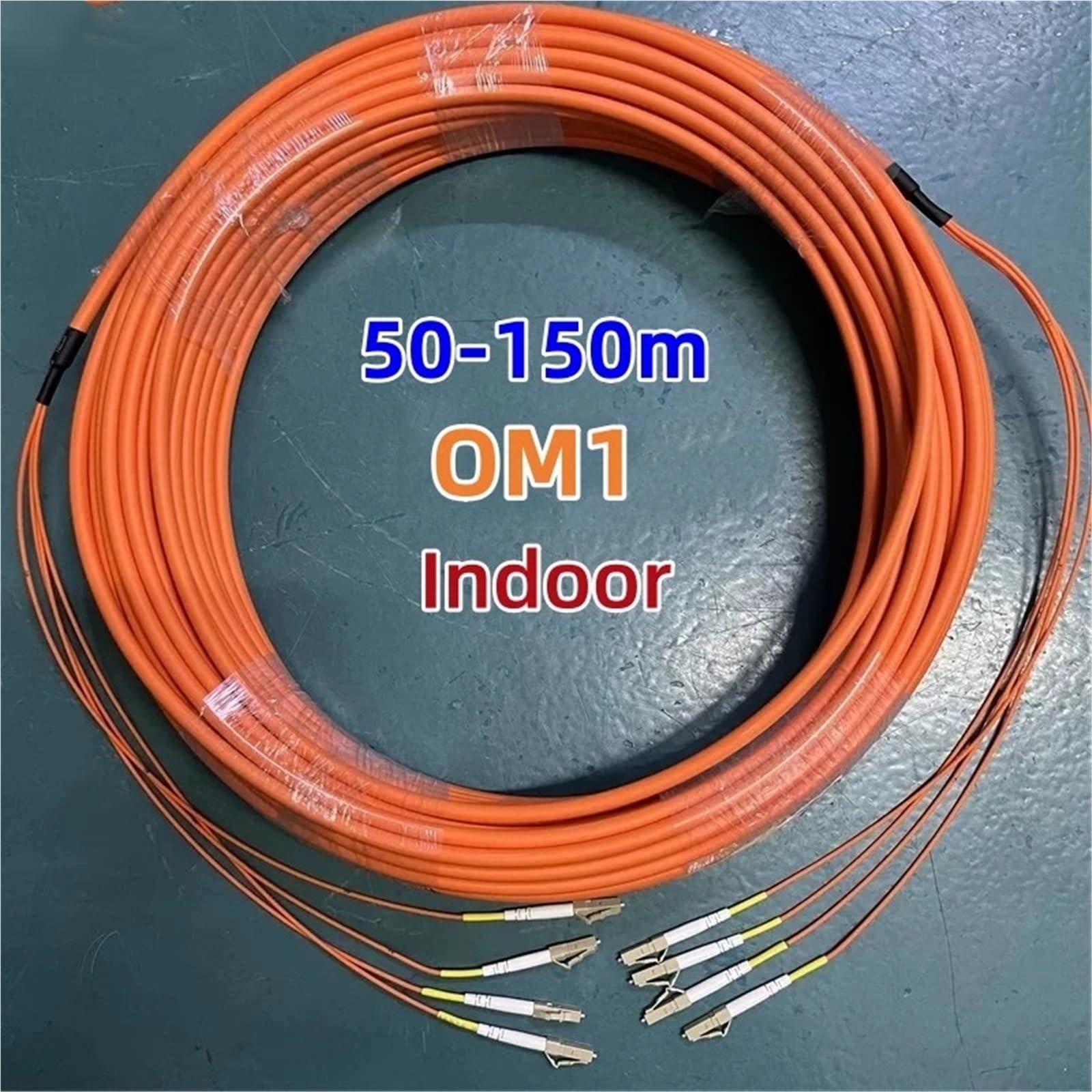 Câble de raccordement à fibre optique 4 fils pour intérieur 50-150 m (50 m FC-FC)