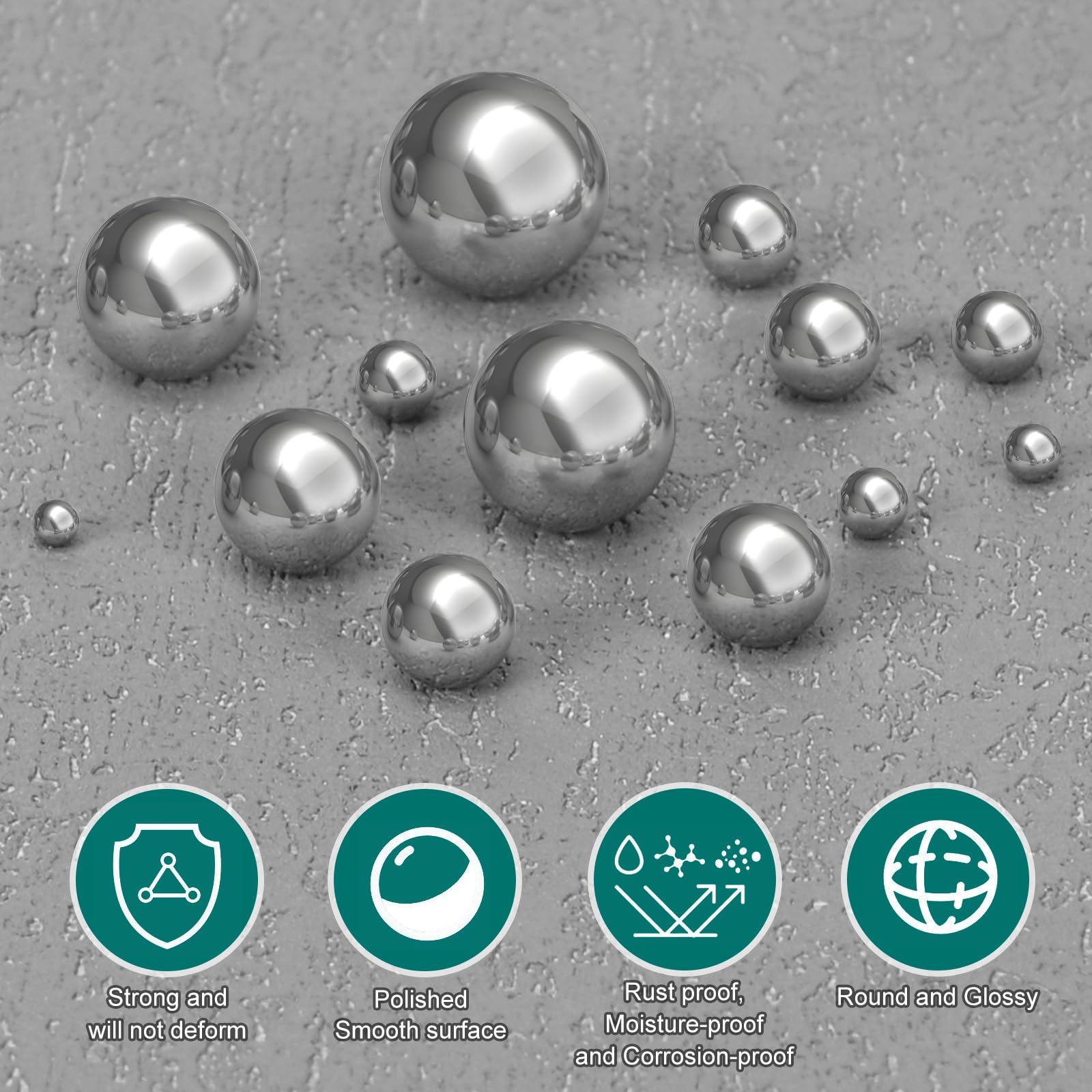 600 Piezas Bolas de Acero,Bolas de Acero Inoxidable,Bolas de Precision,Rodamientos de Bolas,Bolas de Rodamientos Para Bicicleta,Bolas de Acero Para Rodamientos,13 Tamaños, 2 mm-10 mm
