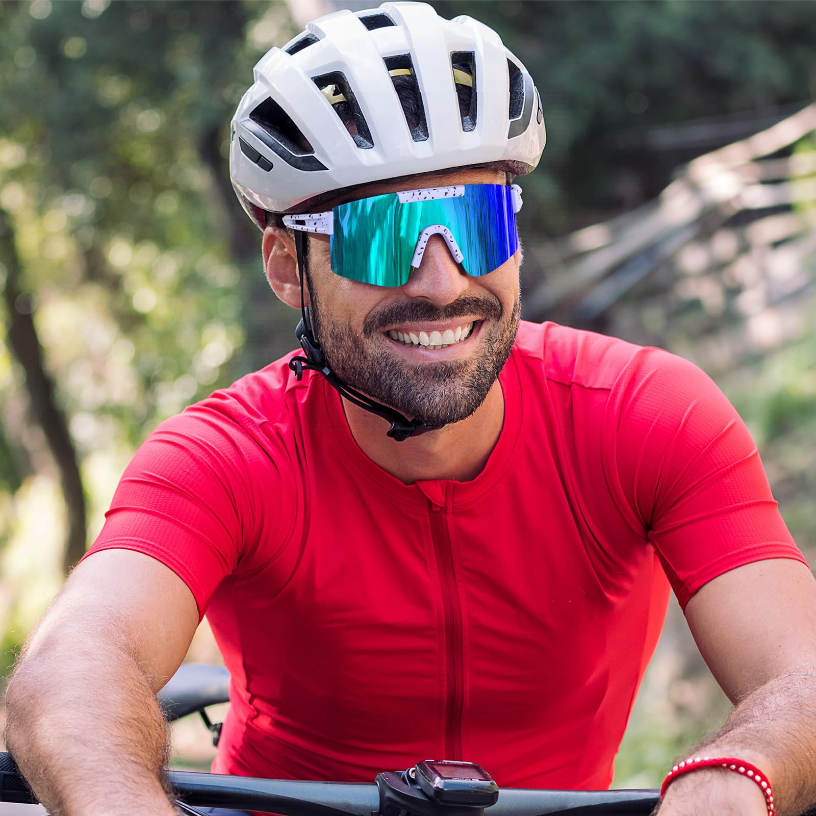 Lunette de Vitesse Cyclisme P-V Lunettes de Soleil Homme Polarisées Lunette Vélo Moto Sport Ski la Course Conduite pour Homme Femme Protection UV400