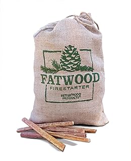 Wood Products 9908 Fatwood Burlap Bag, 8 Pounds