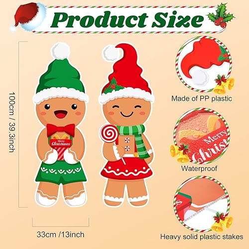 Miniatura 9 de Namalu Paquete de 2 letreros de Acción de Gracias para patio al aire libre, gnomo de Acción de Gracias con 12 estacas de calabaza, letrero de gnomo