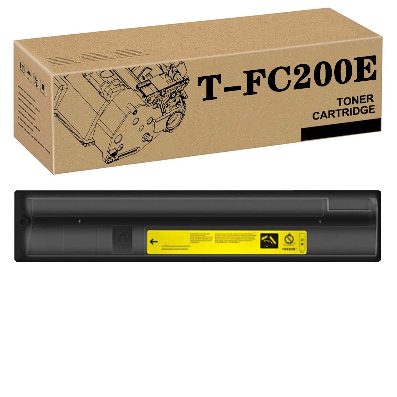 PuCio T-FC200E-K T-FC200E-M T-FC200E-Y T-FC200E-C Toner a Cartuccia Ad Alta capacità Compatibile per Toshiba 2000AC 2500AC Yellow*1