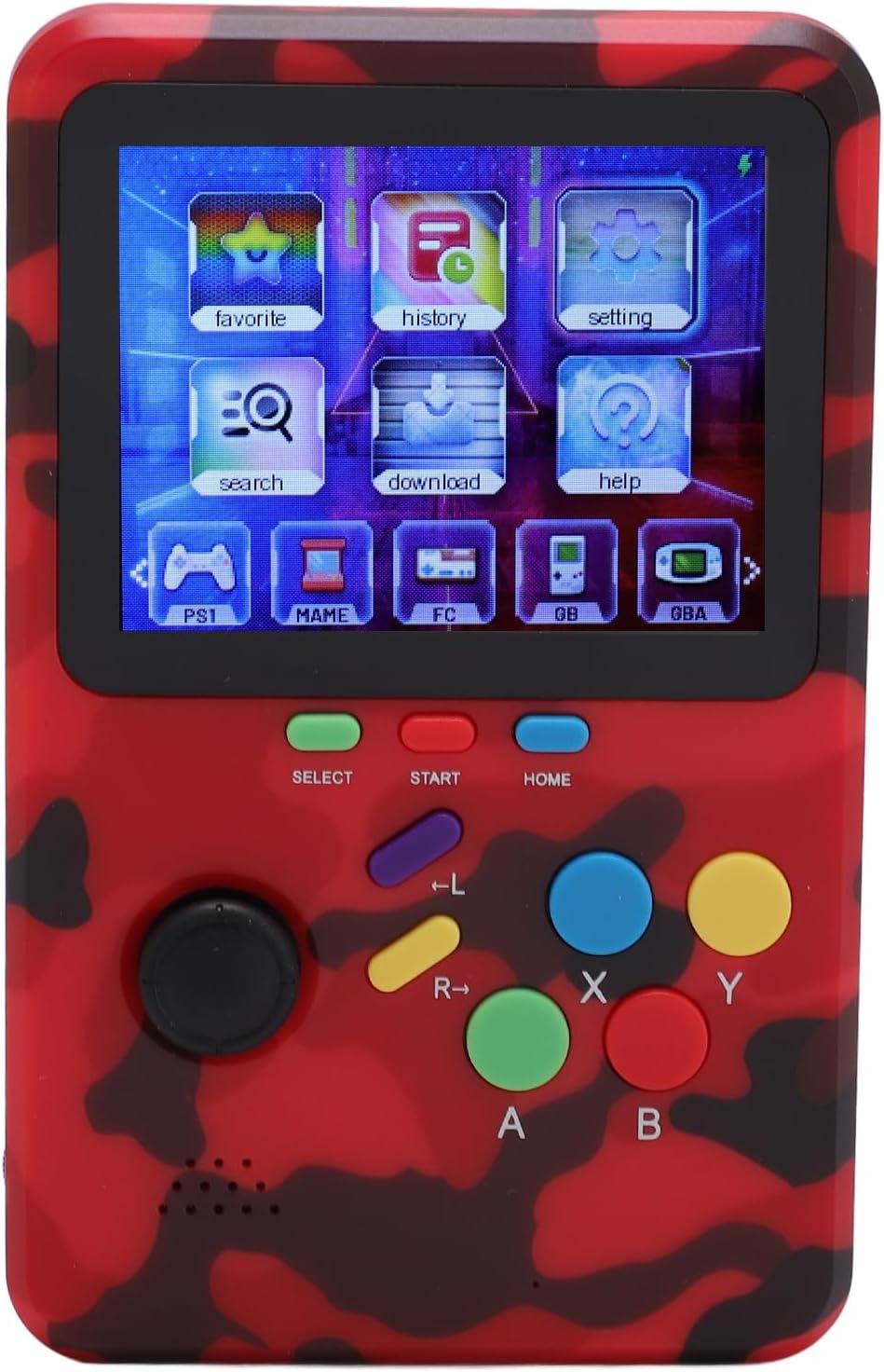 Generic Portable Game Console with Enhanced Storage and Expandability for Retro Video Game Console 2.8 Inch Screen 480x320 1500mAh Battery for Gaming Fans