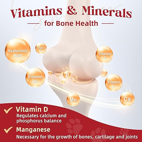 Miniatura 4 de Glucosamina para perros - Suplemento articular para perros - Glucosamina condroitina, MSM, Omega-3, colágeno, alivio del dolor de cadera y