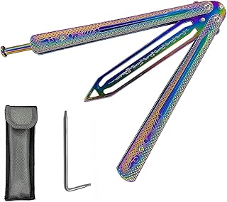Practice Tool with Cool Color Design, Sturdy and Durable Practice Butterfly Trainer knife for Beginner