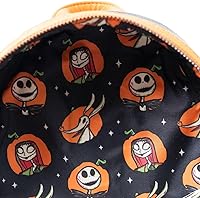 Vista 6 de Disney 100 Nightmare Before Christmas - Mini mochila que brilla en la oscuridad, Naranja, Moderno