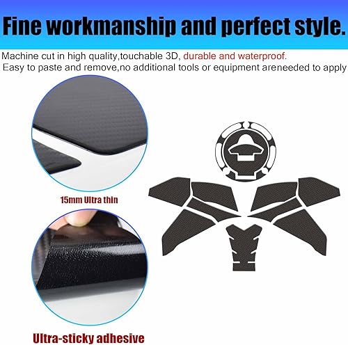 Miniatura 2 de Protector de tanque de fibra de carbono para motocicleta, compatible con YA-MA-HA MT03 MT-03 MT 03 MT25 MT-25 MT 25 2020 2021 2022