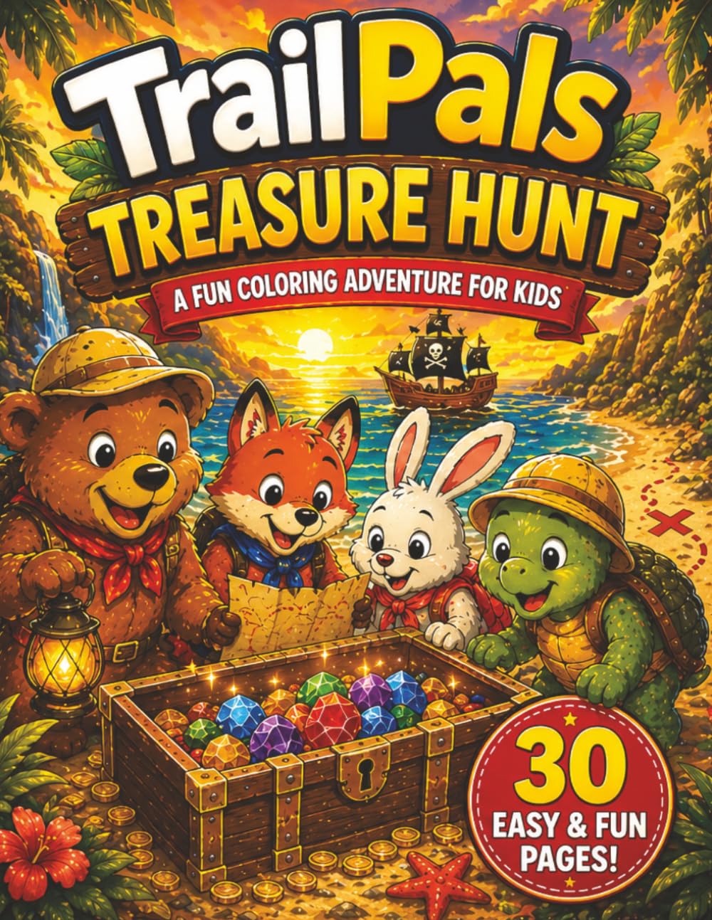 TrailPals Treasure Hunt: Coloring Book for Kids (TrailPals Adventures)