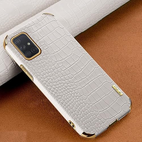 Funda de cuero con diseño de cocodrilo de lujo para Samsung Galaxy A51 A71 A21S A31 A22 A32 A52 A72 A13 A23 A73 A53 M52, crema, Galaxy A32 (5G) Funda de cuero con diseño de cocodrilo de lujo para Samsung Galaxy A51 A71 A21S A31 A22 A32 A52 A72 A13 A23 A73 A53 M52, crema, Galaxy A32 (5G)