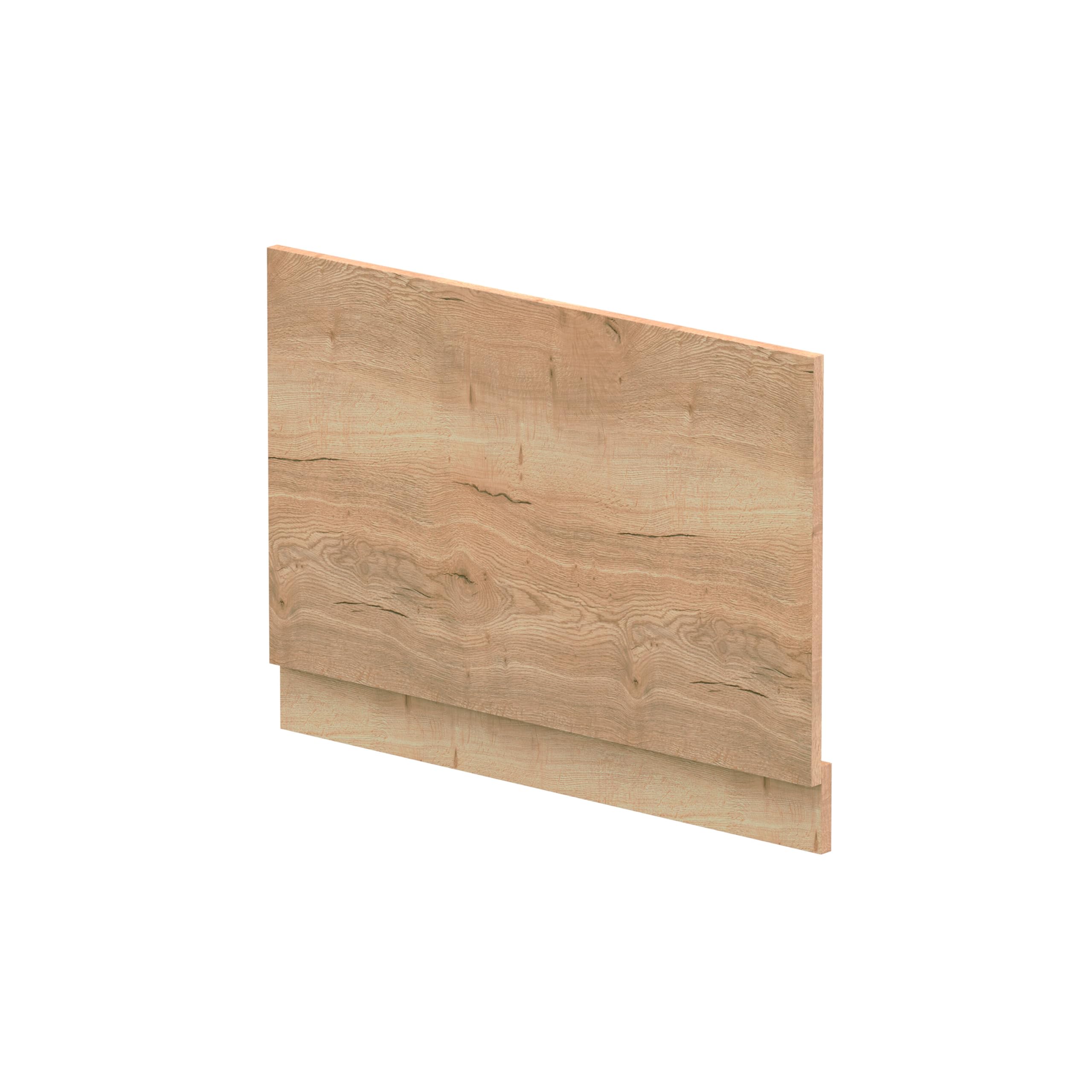 Balterley 800mm Edge/power Straight End Bath Panel & PlinthTextured Woodgrain Autumn Oak from B&Q