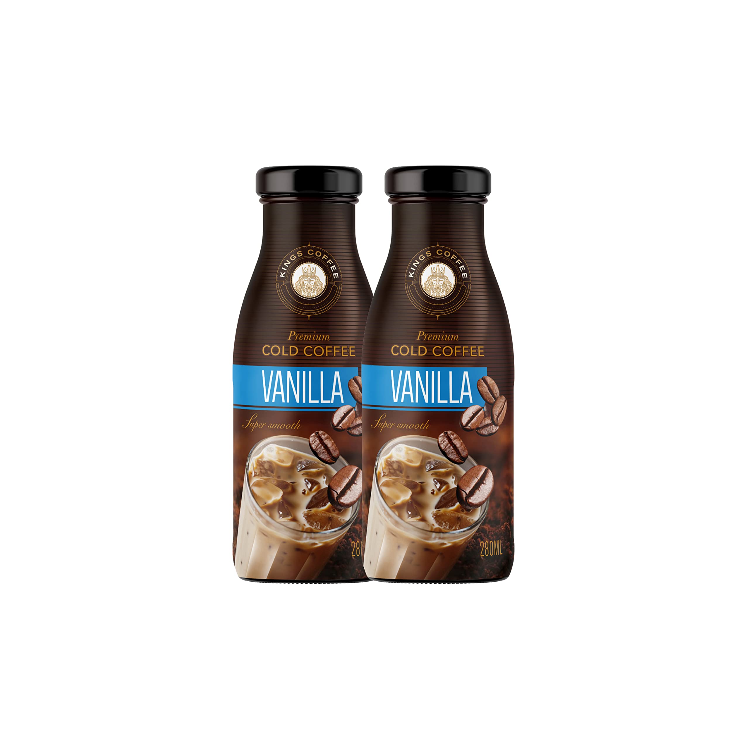 Kings Coffee Premium Cold Coffee | Vanilla Coffee Super Smooth Premix | Bottles of Ready to Drink 100% Vietnamese Arabica Cold Brew Premix Coffee | 2 X 280 ml (B08MWD6BX5) Amazon Price History, Amazon Price Tracker