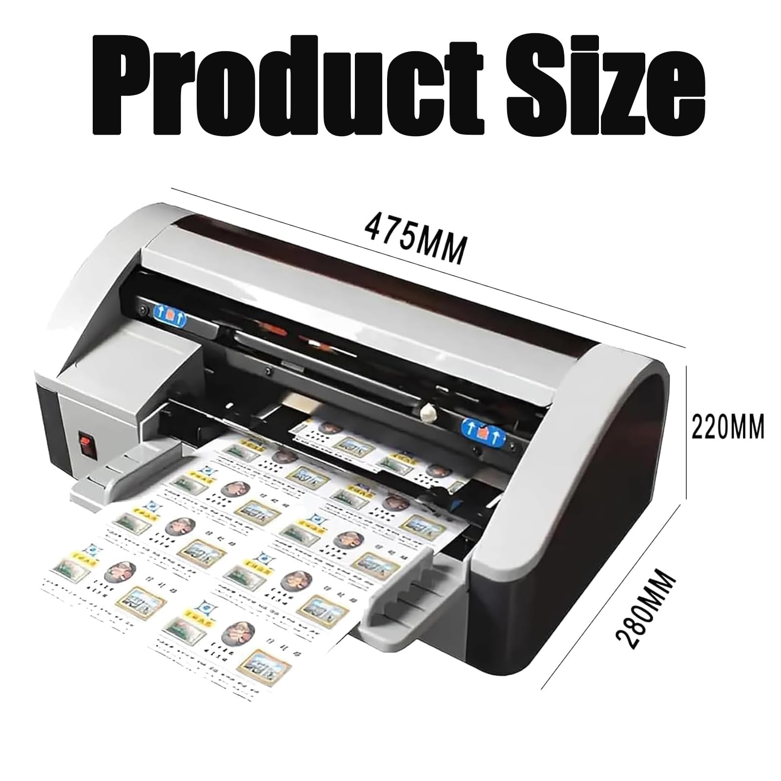 Rilegatrice automatica – Taglierina elettrica per carte con velocità di taglio 30-40 pezzi/min e bordo regolabile da 5-15 mm per cartoline, inviti, tessere, segnalibri