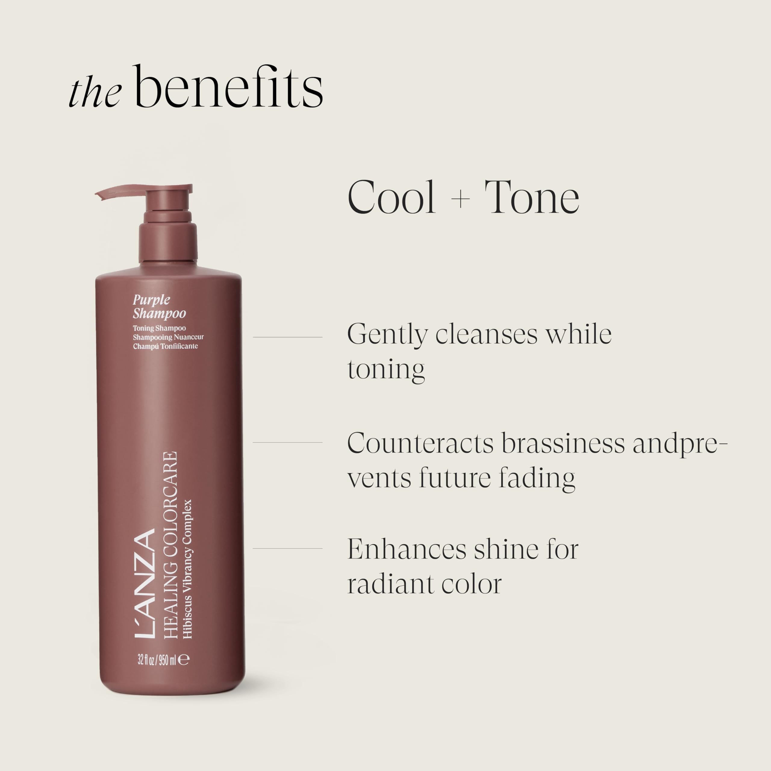 L'ANZA Healing ColorCare Purple Toning Shampoo for Blonde Hair