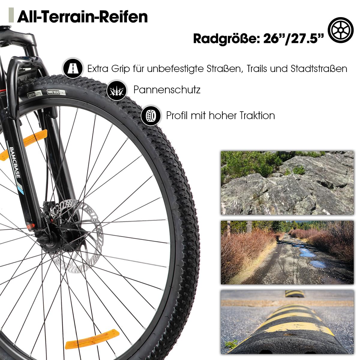 HILAND Rockford rower górski MTB 27,5", dla mężczyzn i kobiet, 18-biegowy rower z hamulcem tarczowym dla mężczyzn i kobiet, aluminiowa rama, Hardtail, unisex, dla dorosłych, szary