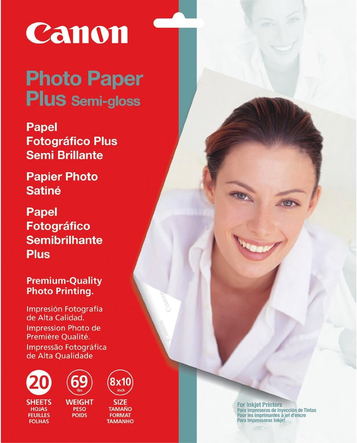 Canon Photo Paper Plus SemiGloss, 8 x 10 Inches, 20