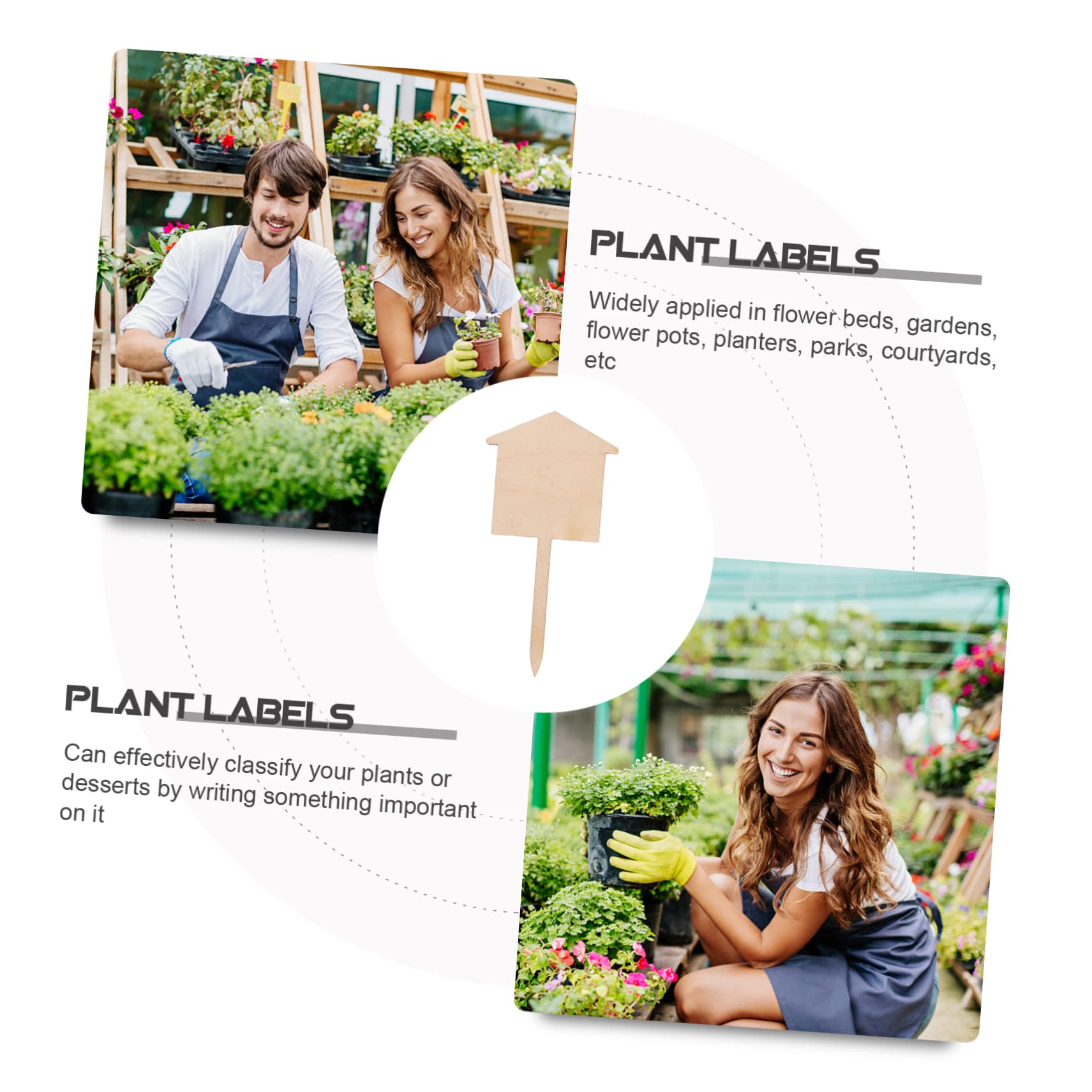 BESPORTBLE 3 Ensembles Étiquettes Pour Plantes Étiquettes Pour Plantes De Jardin Marqueurs Pour Pots De es D'Intérieur Étiquettes Pour es Ornements Pour Piquets 50 pièces * 3
