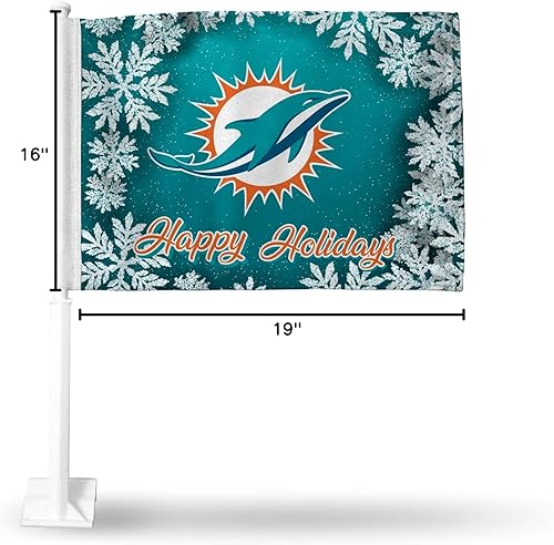 Miniatura 284 de Rico Industries NFL - Bandera de doble cara para automóvil, accesorio para auto B07NHSRDX2