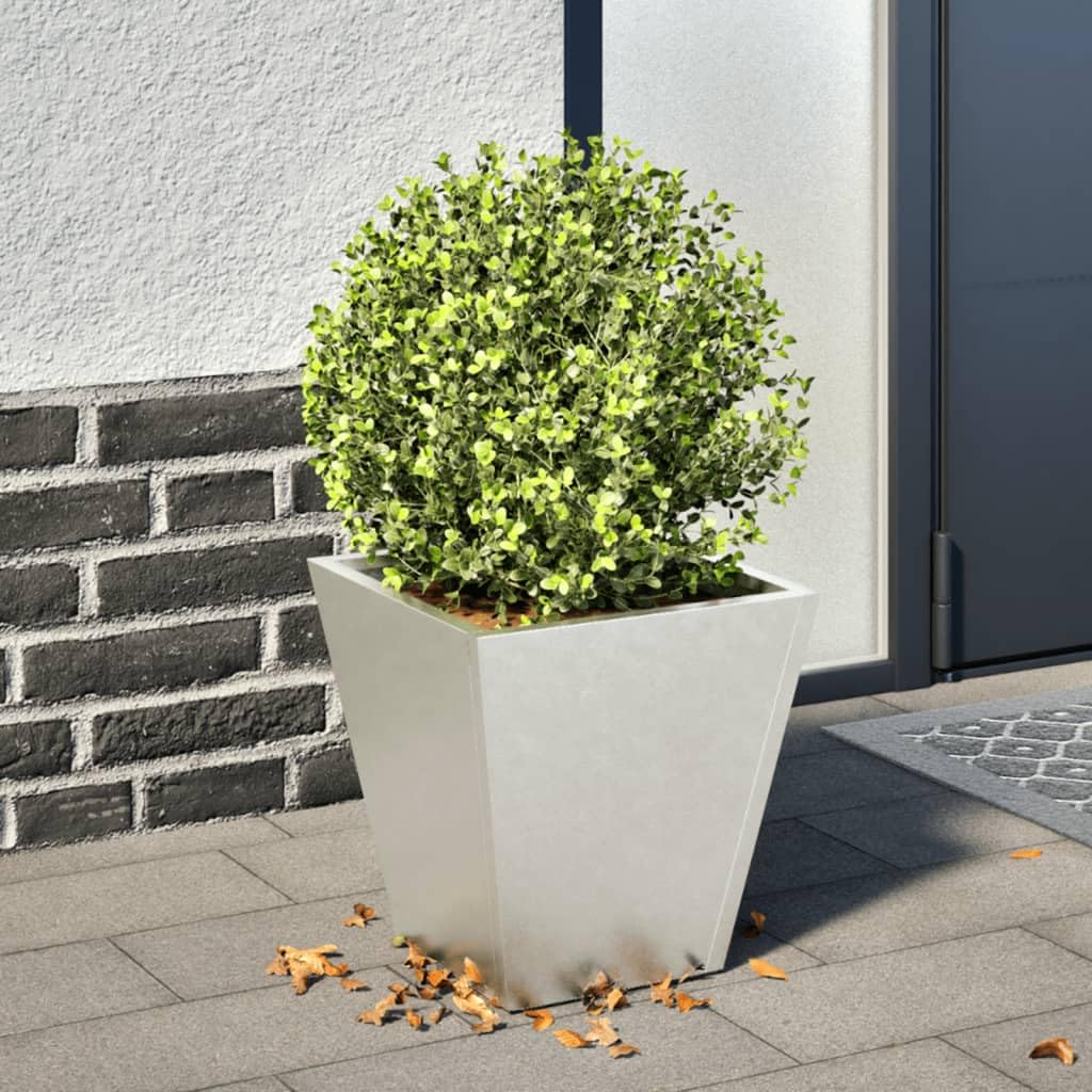 Donica ogrodowa 30x30x30 cm ze stali nierdzewnej, odporna na rdzę podwyższona donica na kwiaty i warzywa, bez otworów drenażowych, stabilna i trwała do ogrodu balkonu tarasu, chwastami i szkodnikami