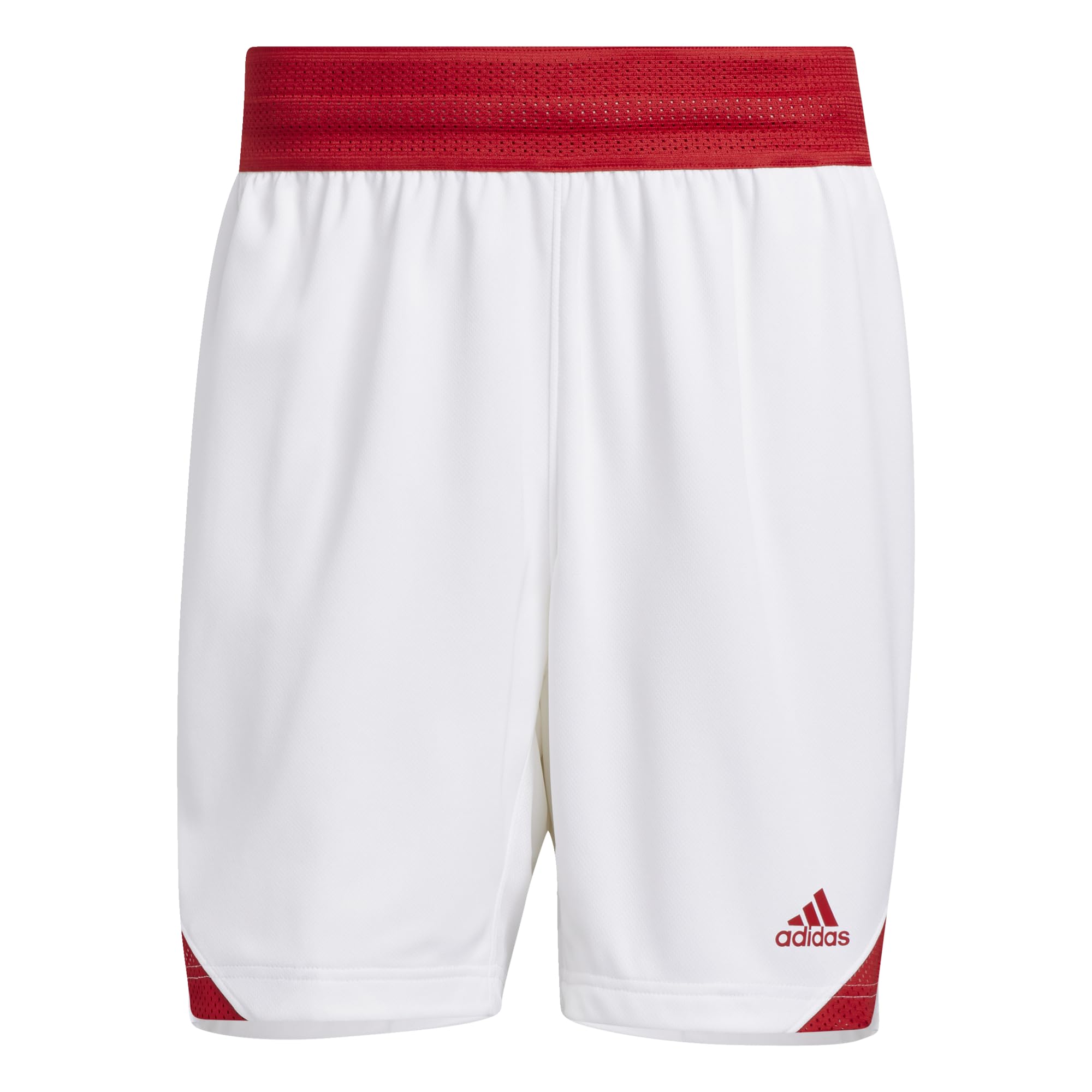 adidas Men's Basketball Icon Squad Short Aeroready, White/Team Power Red, M