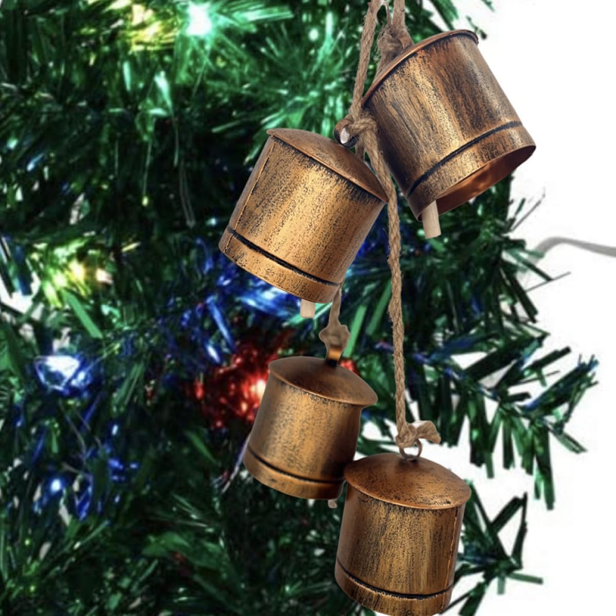 Cow Bells to Prevent Pets from Getting Lost Metal Hanging Decoration Vintage Lightweight Rustic Bell Ornament with Simple Design, Practical Noise Makers for Garden and DIY Crafts