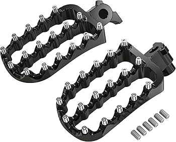Amazon.com: NICECNC Black Wide Foot Pegs Footrest Compatible with