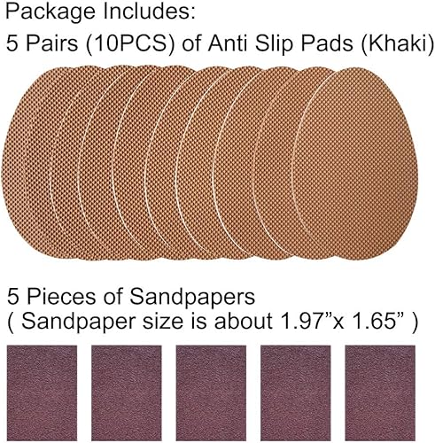 Miniatura 2 de Unikstep 5 pares de suelas de zapatos antideslizantes, almohadillas de goma autoadhesivas antideslizantes, parte inferior del zapato y talón de