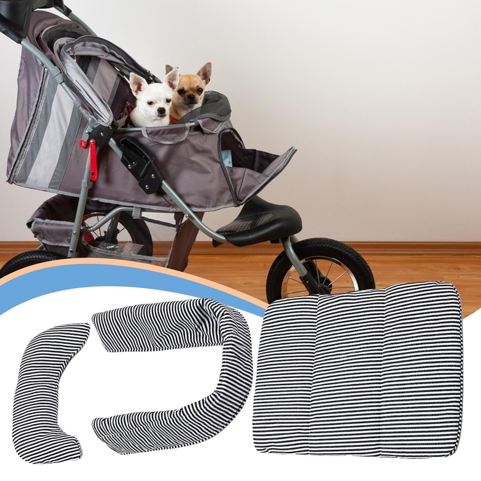 Cuscino per Passeggino per Cani Fodera Cuscino Antiscivolo Tappetino Cuccia