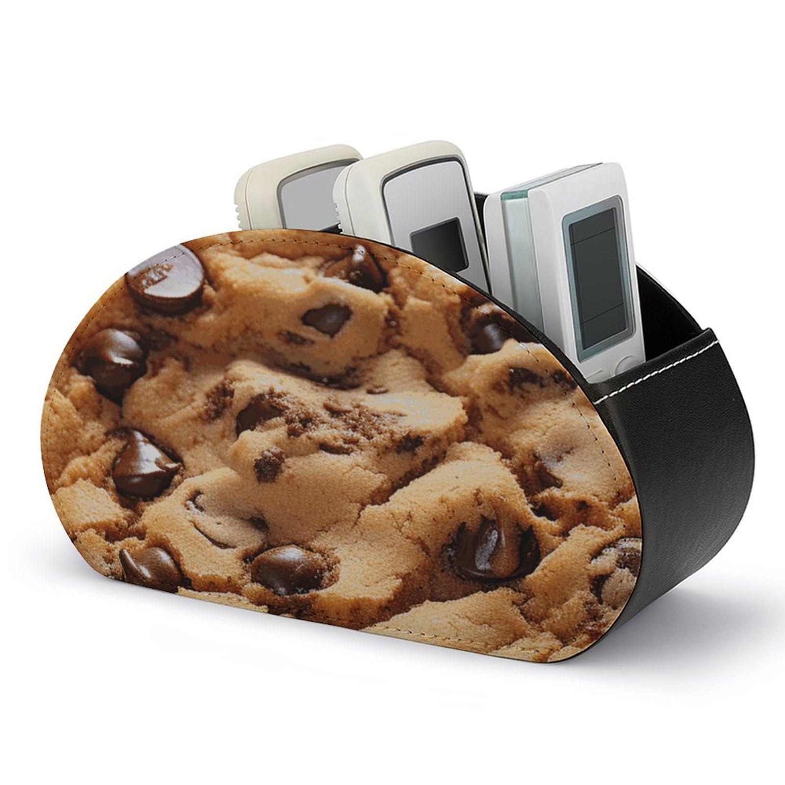 Support de télécommande chic en cuir chocolat, une idée cadeau utile pour la maison
