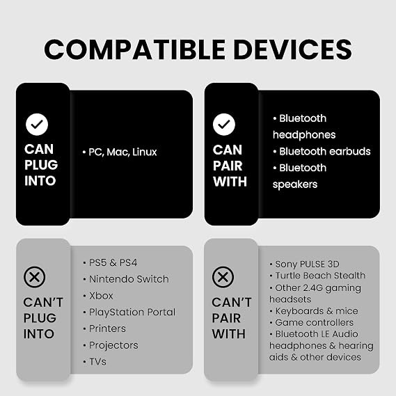 Avantree Reverb - Wireless Earbuds for PC, Computer, Laptop with USB C Adapter Bluetooth 5.2, Noise Cancelling Mic & aptX Voice Headset for Clear Calls, and aptX Adaptive for Low Latency