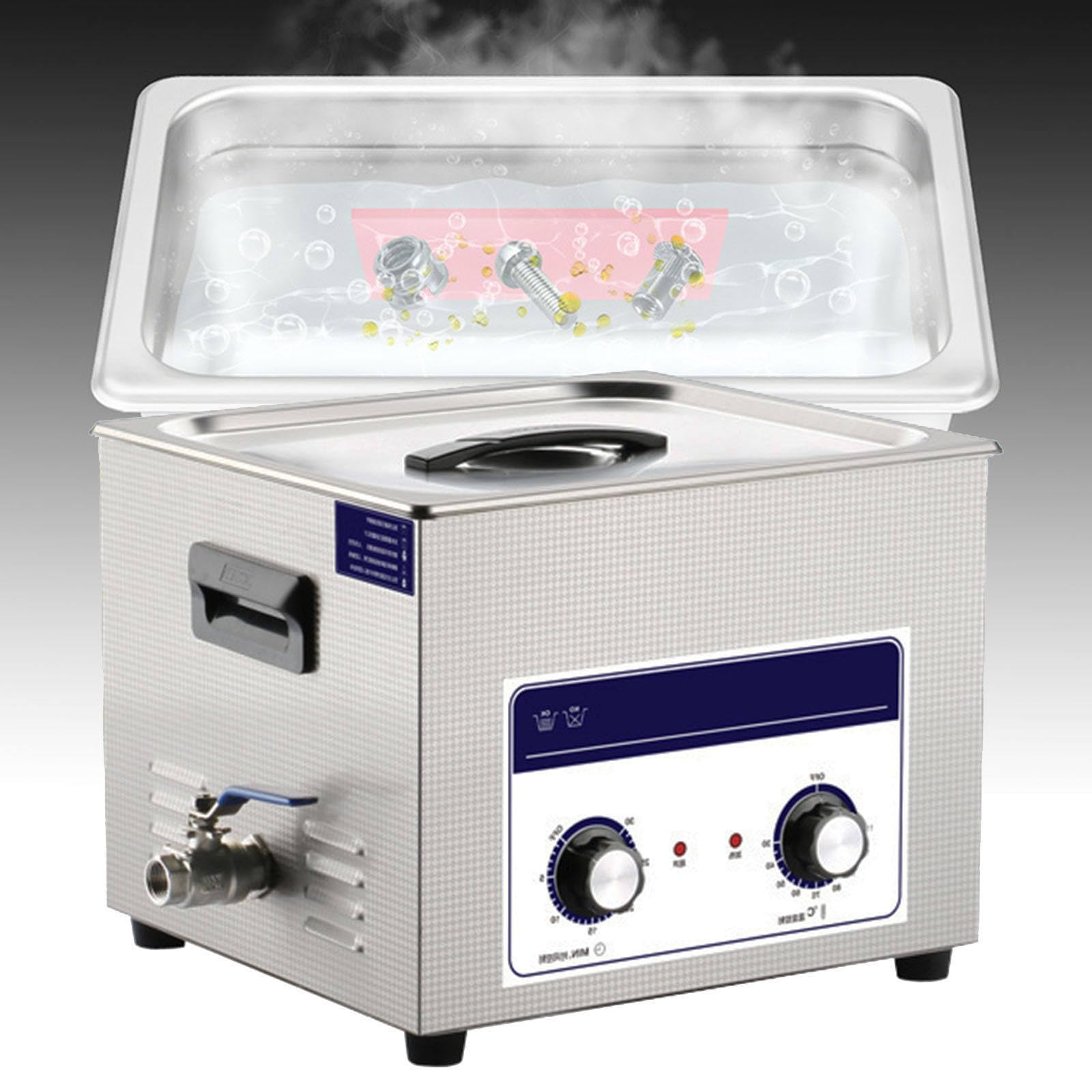 6,5-15 L Ultraschallreiniger, Beheizte Haushaltsreinigungsmaschine Im Minimalistischen Stil – Reinigungswerkzeug FüR Brillen/Schmuck, ReinigungsgeräT FüR ZahnbüRsten,15L
